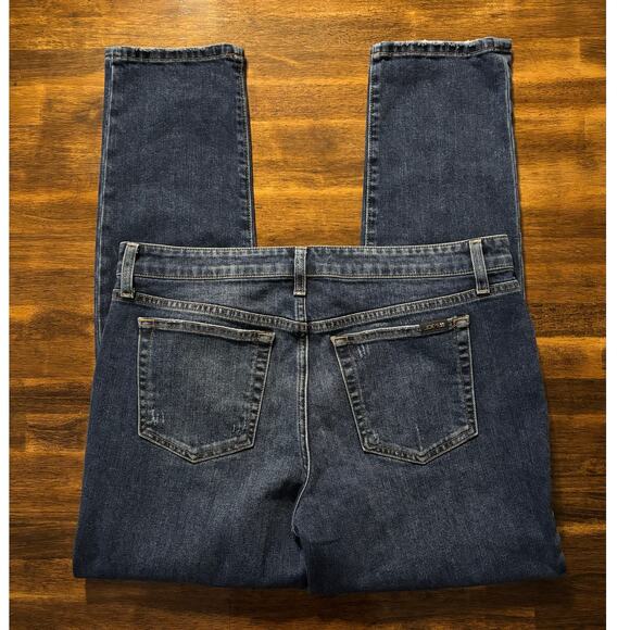 Joes Jeans Womens 31 Boyfriend Slim Ankle Mid Rise Medium Wash Distressed Denim - Picture 2 of 11
